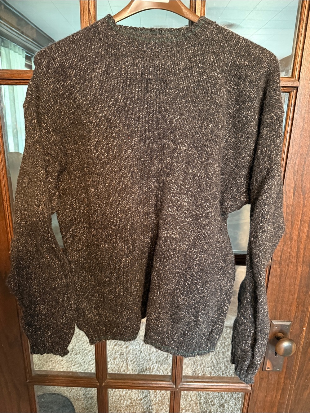 Eddie Bauer Marled Charcoal Crewneck Sweater